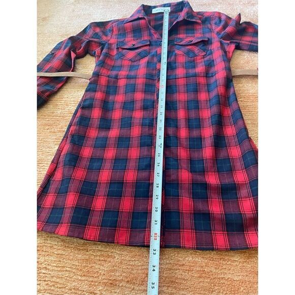 NWOT Vanilla Bay Plaid Button Down Shirt Dress - Picture 4 of 8